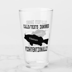 Diseño de texto de silueta de pescado para pesca h
