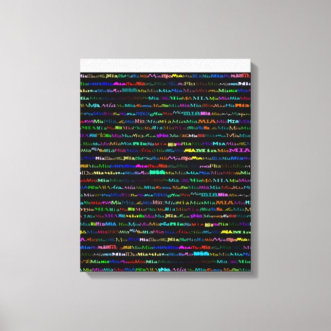 Diseño de texto Mia I Lienzo envuelto (Anverso)