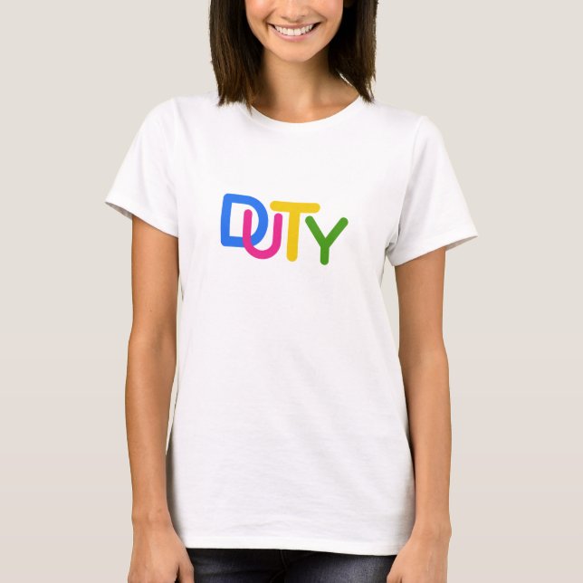 Diseño de texto simple camiseta (Anverso)