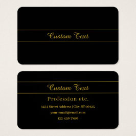 Diseño de texto simple personalizable dorado y neg
