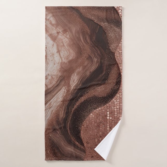 Diseño de textura de oro abstracto de lujo ✨ (Toalla de baño)