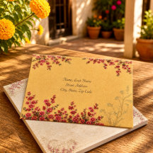 Diseño de textura en cálido ocre con borde floral