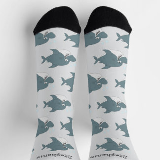 Diseño de tiburón de calcetines