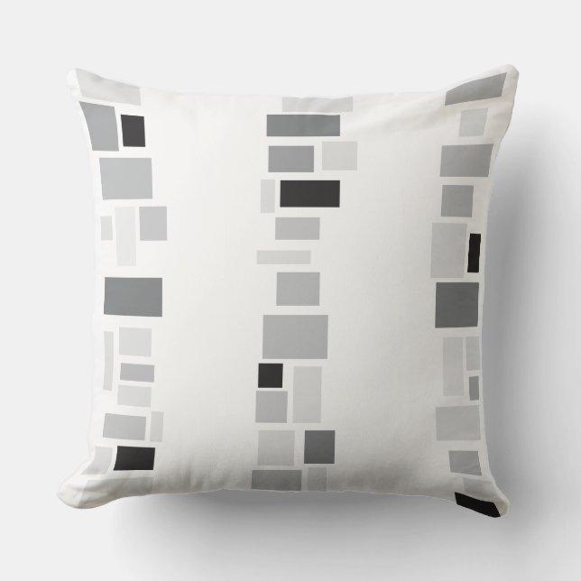 DISEÑO DE TILOS Gris MOSIAC Cojín decorativo retro (Anverso)