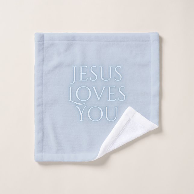 Diseño de tipografía cristiana que Jesús ama  (Toallita)