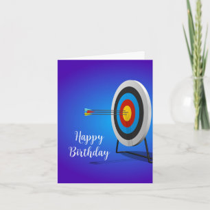 Diseño de tiro con arco Tarjeta de felicitación de