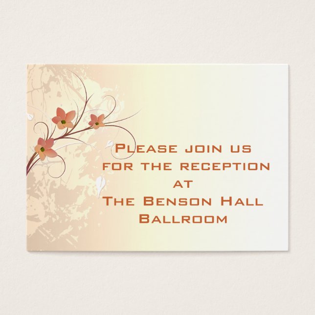 diseño de torbellino de flores naranjas elegantes (Frente)