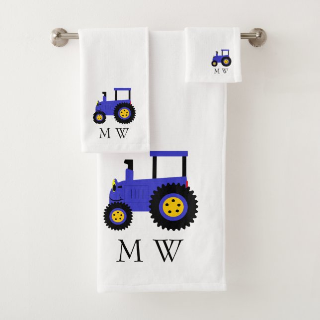 Diseño de Tractor Azul Monogramado (In situ)