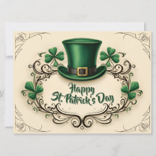Diseño de trébol del día de San Patricio feliz