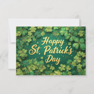 Diseño de trébol del día de San Patricio feliz