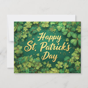 Diseño de trébol del día de San Patricio feliz