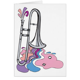 diseño de trombón de plata
