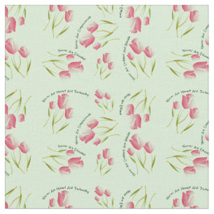 Diseño de tulipanes de tela de enfermería verde 