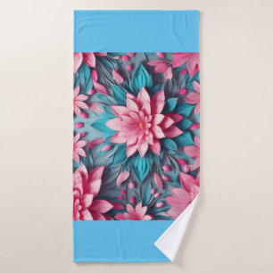 Diseño de un patrón de flores azul rosa único