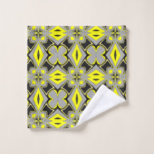 Diseño de un patrón de tejido negro amarillo vibra