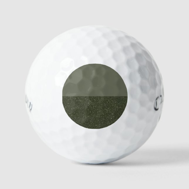 Diseño de una pelota de golf verde de dos tonos -  (Anverso)