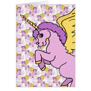 Diseño de unicornio morado y rosa