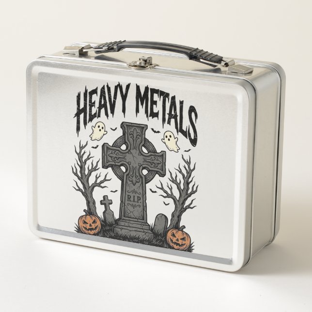 Diseño de vector cementerio de Halloween de metale (Anverso)
