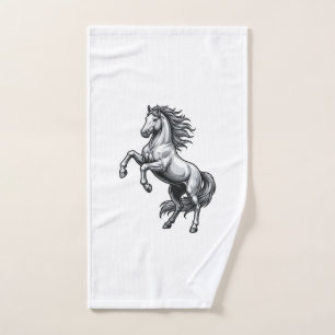 Diseño de vector de caballo encabritado de grabado