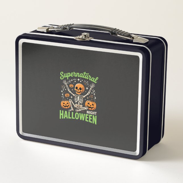 Diseño de vector de Halloween de esqueleto sobrena (Anverso)