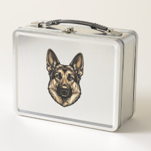 Diseño de vector de perro pastor grabado vintage_1