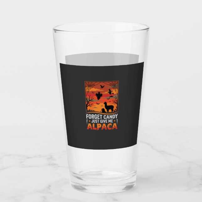 Diseño de vector espeluznante de alpaca de Hallowe (Anverso)