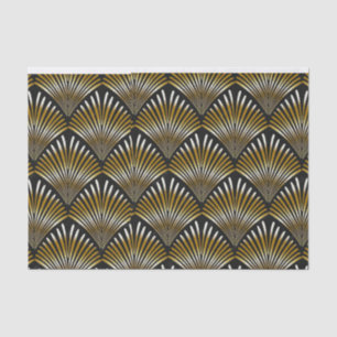 Diseño de ventilador Art Decó, papel de tejidos