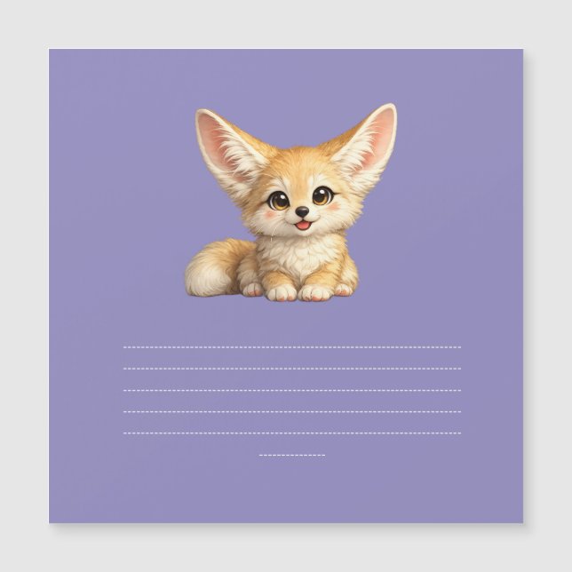 Diseño de vibraciones positivas de zorro fennec fe (Anverso)