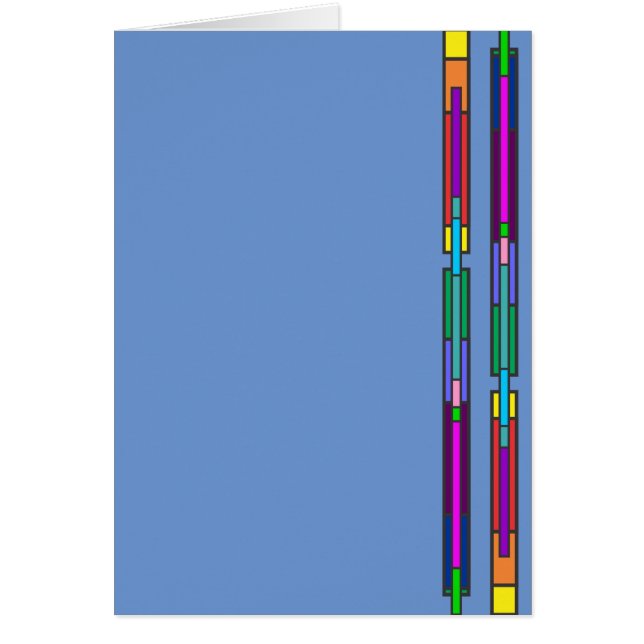 Diseño de vidrio emplomado colorido (Frente)