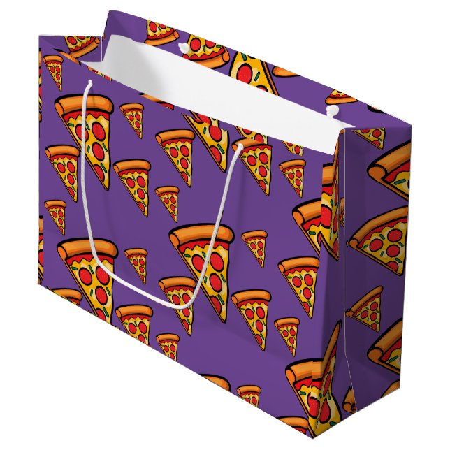 Diseño de Viernes Pizza - Bolsa de regalo - Grande (Angulo Anverso)