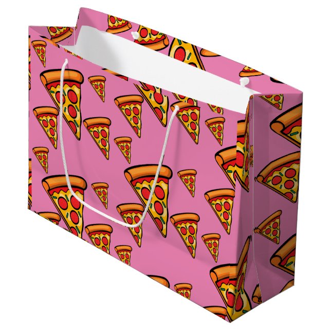Diseño de Viernes Pizza - Bolsa de regalo - Grande (Angulo Anverso)