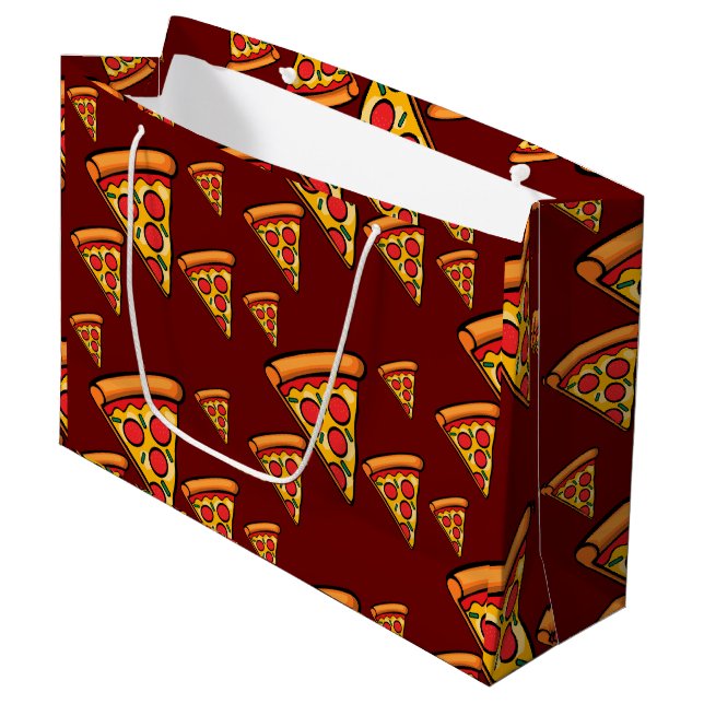 Diseño de Viernes Pizza - Bolsa de regalo - Grande (Angulo Anverso)