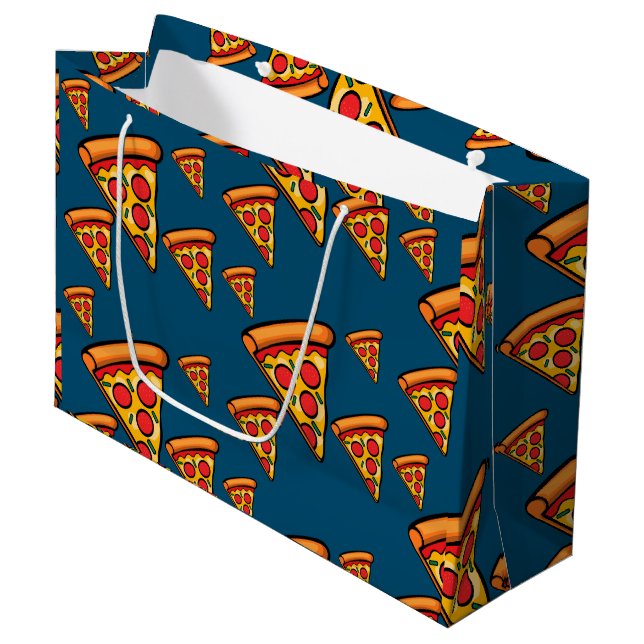 Diseño de Viernes Pizza - Bolsa de regalo - Grande (Angulo Anverso)