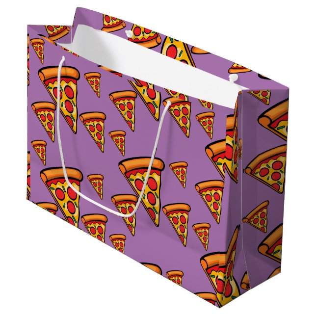 Diseño de Viernes Pizza - Bolsa de regalo - Grande (Angulo Anverso)