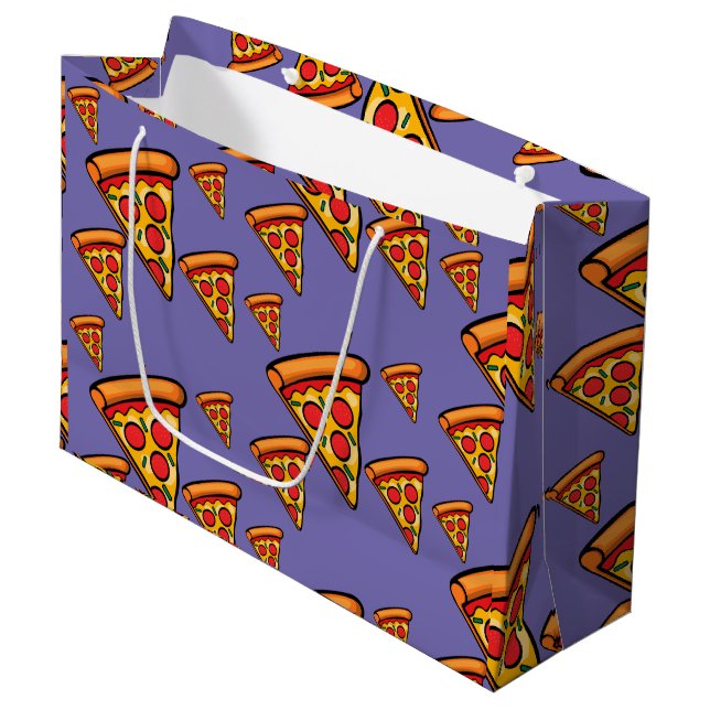 Diseño de Viernes Pizza - Bolsa de regalo - Grande (Angulo Anverso)