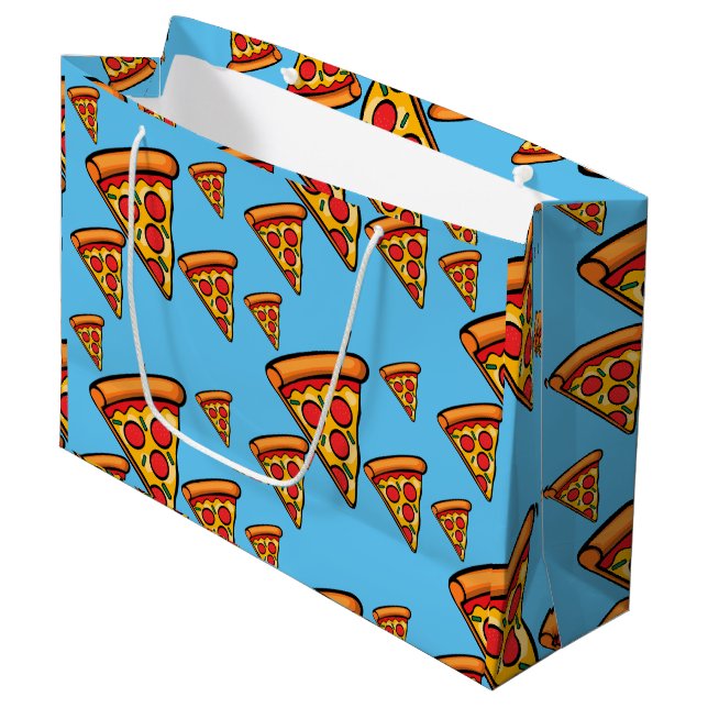 Diseño de Viernes Pizza - Bolsa de regalo - Grande (Angulo Anverso)