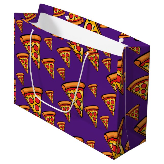 Diseño de Viernes Pizza - Bolsa de regalo - Grande (Angulo Anverso)
