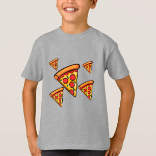 Diseño de Viernes Pizza - Camiseta Básica para Niñ