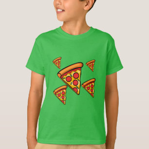 Diseño de Viernes Pizza - Camiseta Básica para Niñ