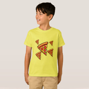 Diseño de Viernes Pizza - Camiseta Básica para Niñ