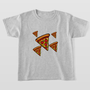 Diseño de Viernes Pizza - Camiseta Básica para Niñ