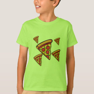 Diseño de Viernes Pizza - Camiseta Básica para Niñ
