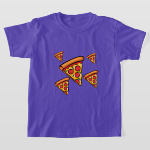 Diseño de Viernes Pizza - Camiseta Básica para Niñ