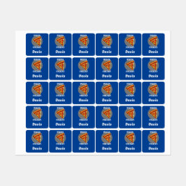 Diseño de Viernes Pizza - Etiqueta de ropa cuadrad