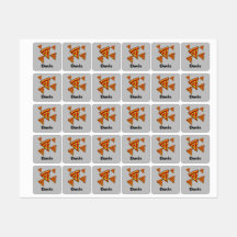 Diseño de Viernes Pizza - Etiqueta de ropa cuadrad