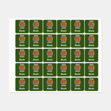 Diseño de Viernes Pizza - Etiqueta de ropa cuadrad