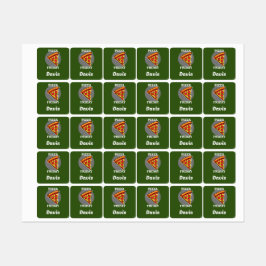 Diseño de Viernes Pizza - Etiqueta de ropa cuadrad