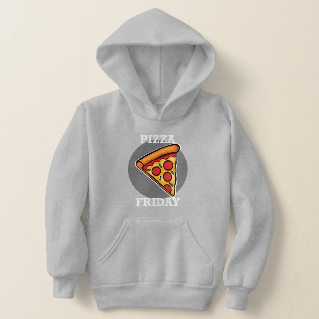 Diseño de Viernes Pizza - Hoodie Pullover para niñ (Distribución )