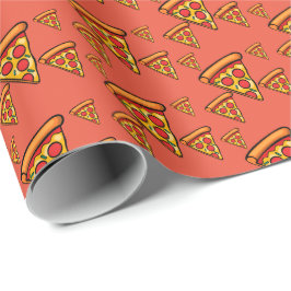 Diseño de Viernes Pizza - Papel de envolver mate