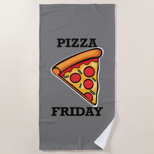 Diseño de Viernes Pizza - Toalla de playa (Anverso)